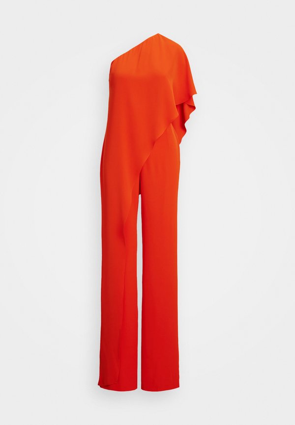 CAPE GEORGETTE ONE SHOULDER JUMPSUIT - Jumpsuit - orange4