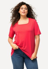Ulla Popken CARREE-AUSSCHNITT - T-shirt basic - dark coral