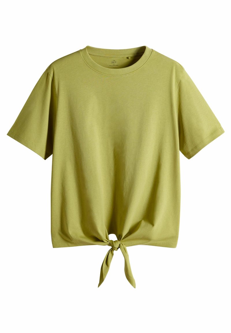 THE SET REGULAR FIT - Základné tričko - green