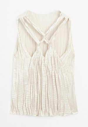 Massimo Dutti PLEATED WITH CRISS-CROSS BACK - Bluse - beige