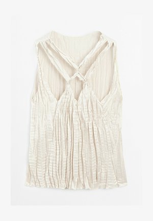 Massimo Dutti PLEATED WITH CRISS-CROSS BACK - Bluse - beige
