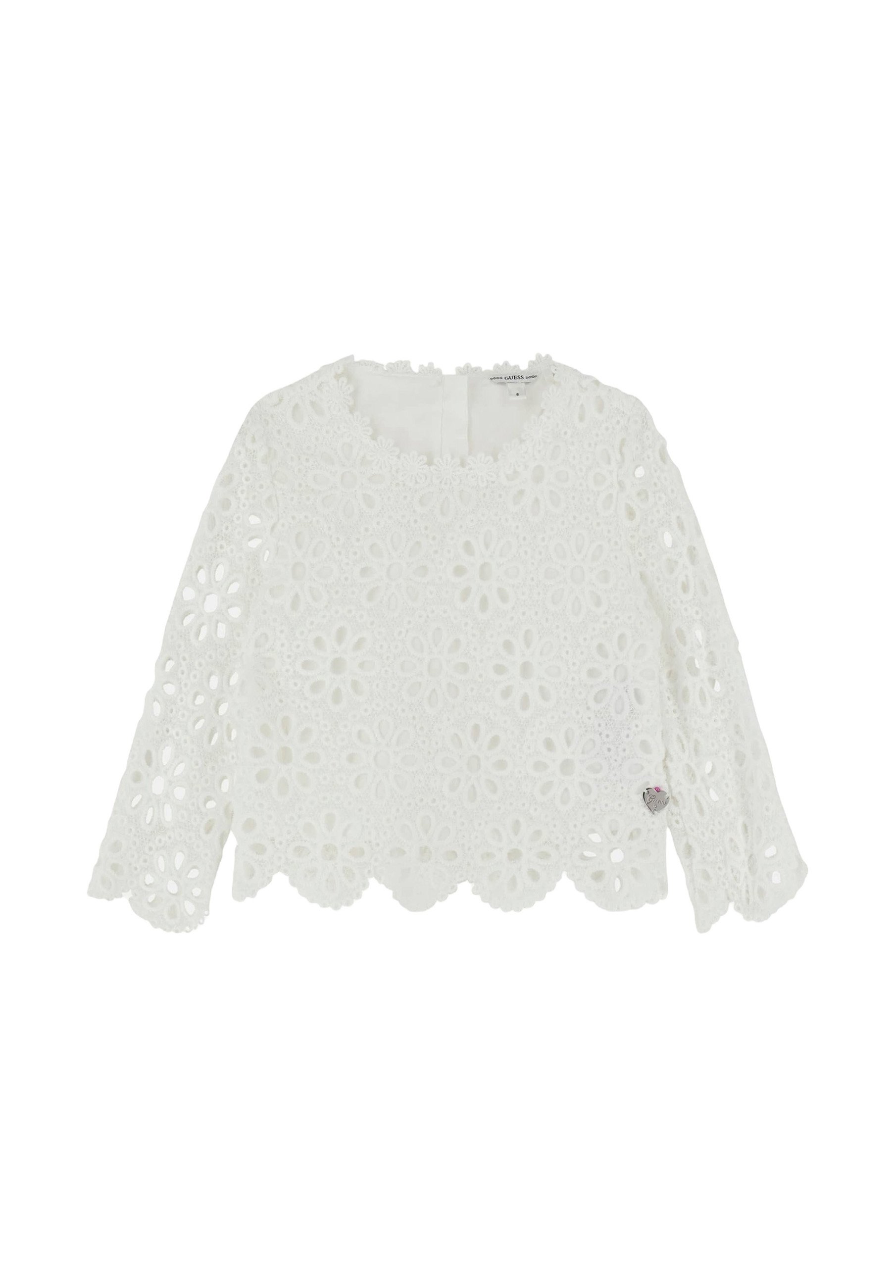 Guess BRODERIE ANGLAISE Blouse weiß/blanc ZALANDO