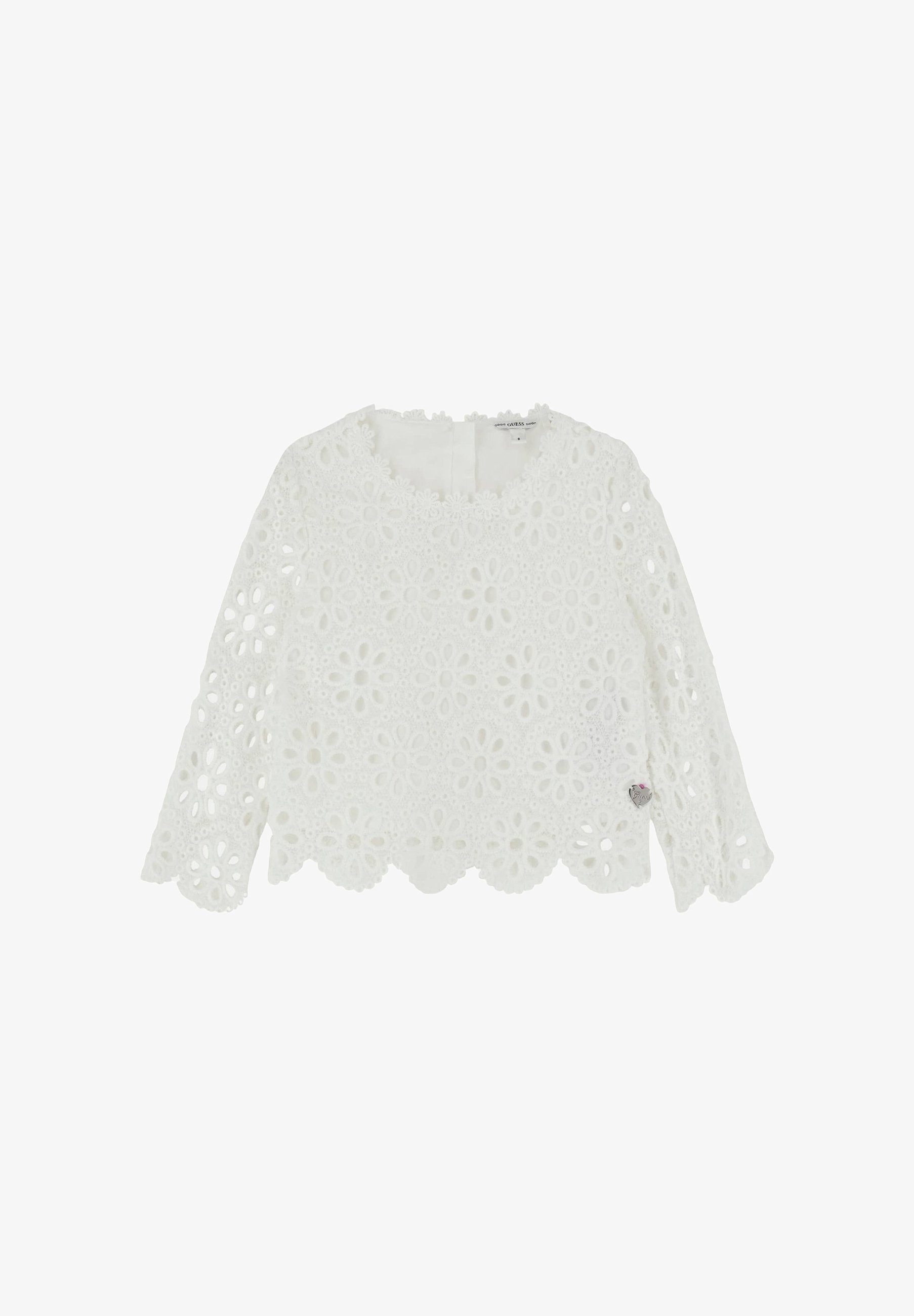 Guess BRODERIE ANGLAISE Blouse weiß/blanc ZALANDO