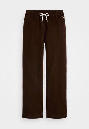 DRAWSTRING WIDE-LEG TRACKSUIT BOTTOMSOMS - Pantaloni sportivi - circuit brown