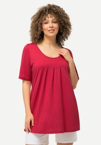 Ulla Popken Jednoduché tričko - dark pink