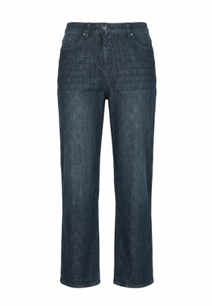 Ulla Popken, STRETCH FIT WIDE LEG COMFORT WAIST JEANS - Jeans a sigaretta - mid blue denim