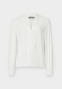 ONLMETTE V NECK SMOCK - Top - cloud dancer