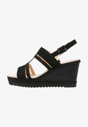 Gabor, Sandali con plateau - black