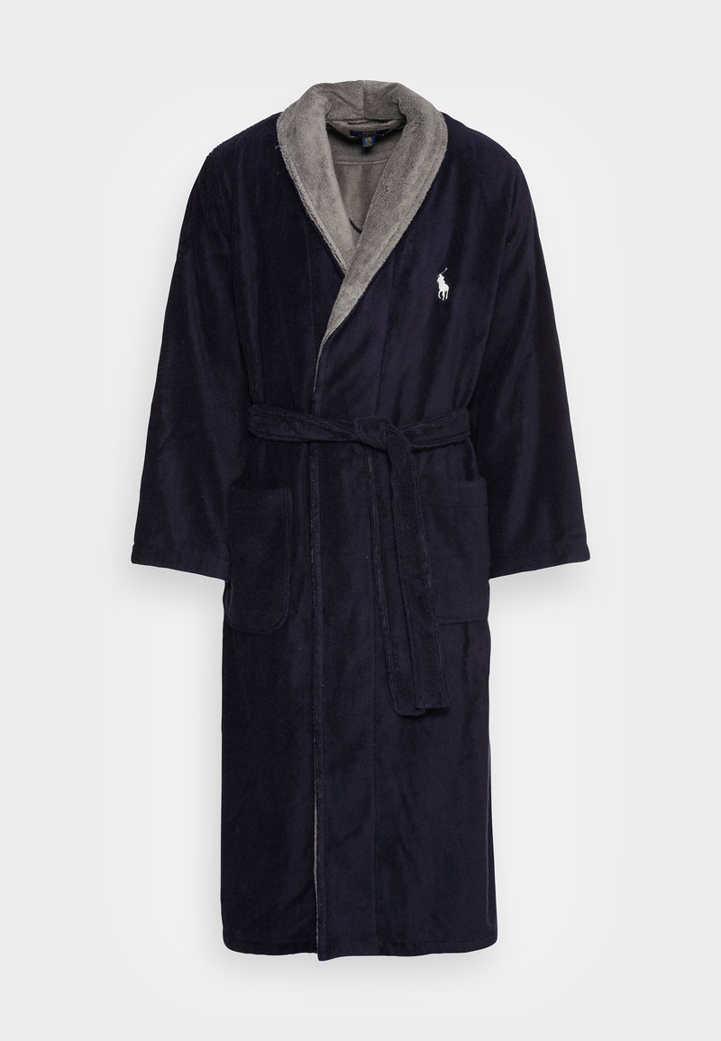 Polo Ralph Lauren - COTTON TERRY ROBE - Bademantel - cruise navy museum grey collar, Vergrößern