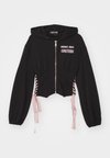 LACED PATCH PEARLS - Sweater met rits - black
