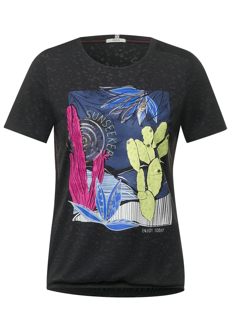 Damen T-Shirts | Cecil T-Shirt print grau - HP21621 Damen T-Shirts | Cecil T-Shirt print grau - HP21621