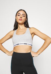 Puma - WOMEN RACER BACK HANG - Biustjė - grey melange Miniatiūros vaizdas 1