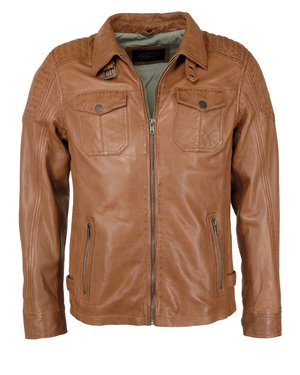 Lederjacke - cognac