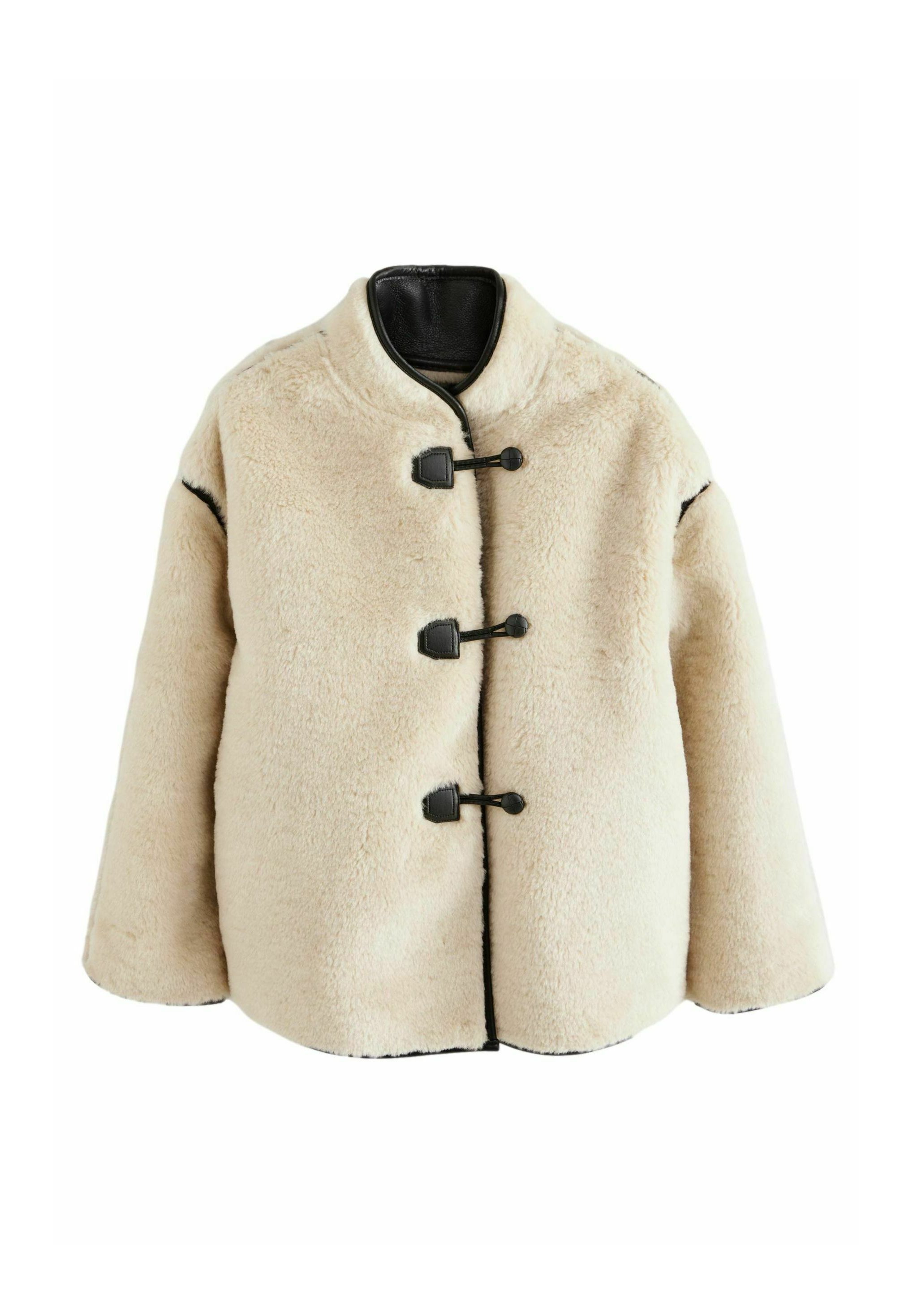 Next BORG DUFFLE - Fleece jacket - ecru cream/beige - Zalando