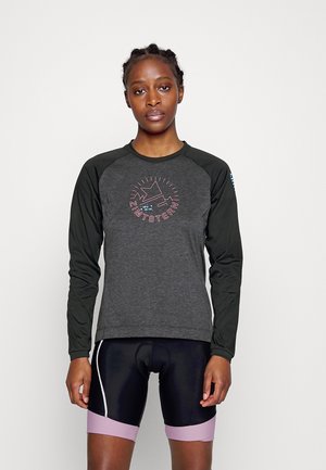PUREFLOWZ - Sport T-shirt - pirate black melange/pirate black