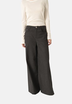 KESJA ZIANNA  - Pantaloni - black denim stripes