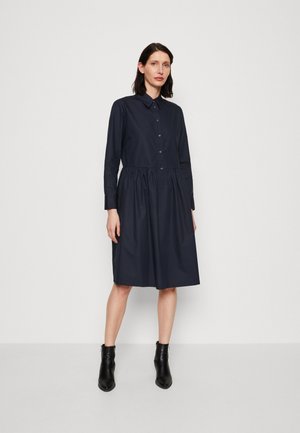 DRESS SHIRT STYLE FEMININE GATHERING MODERN DETAILS - Koilov aty - deep blue sea