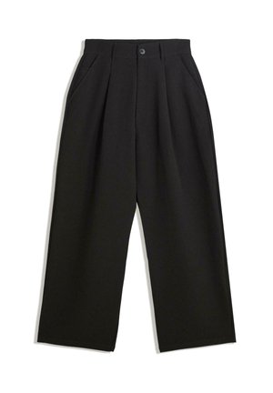 Bershka SUPER BAGGY - Trousers - black