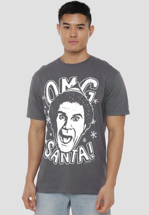Cotton Soul, ELF/OMG SANTA - Print T-shirt - anthracite