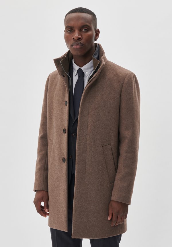 MAHARVEY MIDI INNER QUILETED PADDING - Klassischer Mantel - walnut