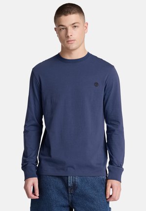 Timberland, TREE EMBROIDERED LONG SLEEVES TEE (SLIM). - Langærmet T-shirt - dark blue