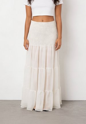 Bosanova, FALDA LARGA NEGRA CON VOLANTES - Falda larga - beige