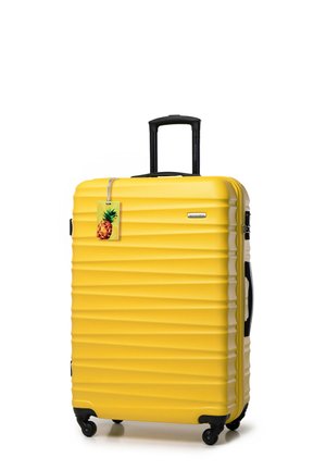 WITTCHEN LARGE SUITCASE WITH LUGGAGE TAG FROM ABS - Wheeled suitcase - yellow