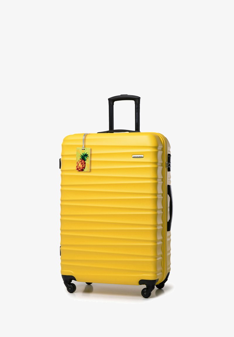 WITTCHEN LARGE SUITCASE WITH LUGGAGE TAG FROM ABS - Trolley - yellow
