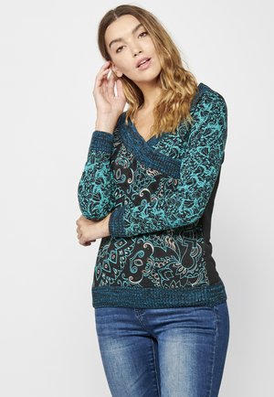 Long sleeved top - turquoise