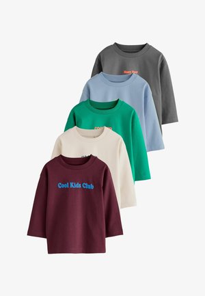 Next, REGULAR FIT - LONG SLEEVE T-SHIRTS 5 PACK . - Hosszú ujjú felső - multi bright fun graphic slogan