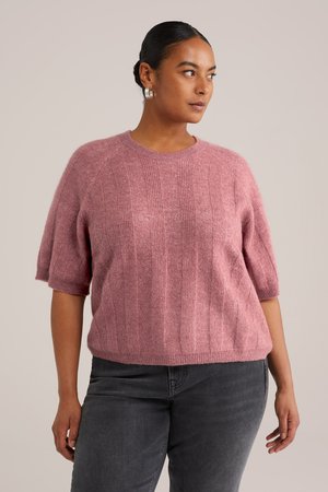 WE Fashion CURVE - T-Shirt basic - old rose