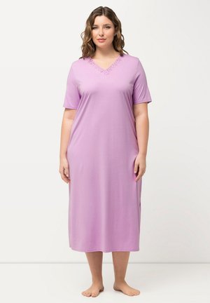 LOCHSTICKEREI V-AUSSCHNITT HALBARM - Camisón - lilac