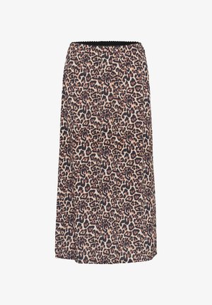 Kaffe, KALUCILLE - A-vonalú szoknya - black brown leopard