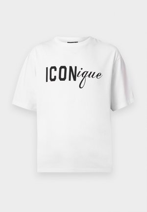 ICONIQUE LOOSE FIT TEE - Tričko s potlačou - white