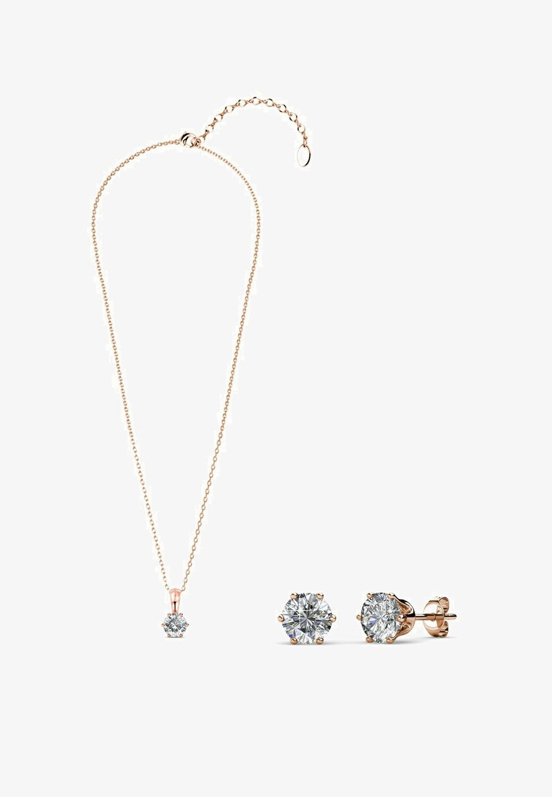 MYC Paris SET - Oorbellen - couleur or rose / cristal