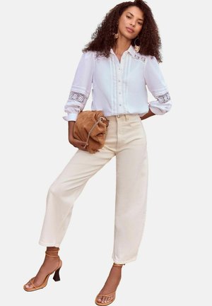 Love & Roses TRIM DEATIL LONG SLEEVE - Košilová halenka  - white