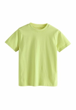 Korte mouwen t-shirt in fel neon geel, gemaakt van zachte katoenstof, met een klassieke ronde hals en een relaxte pasvorm.
