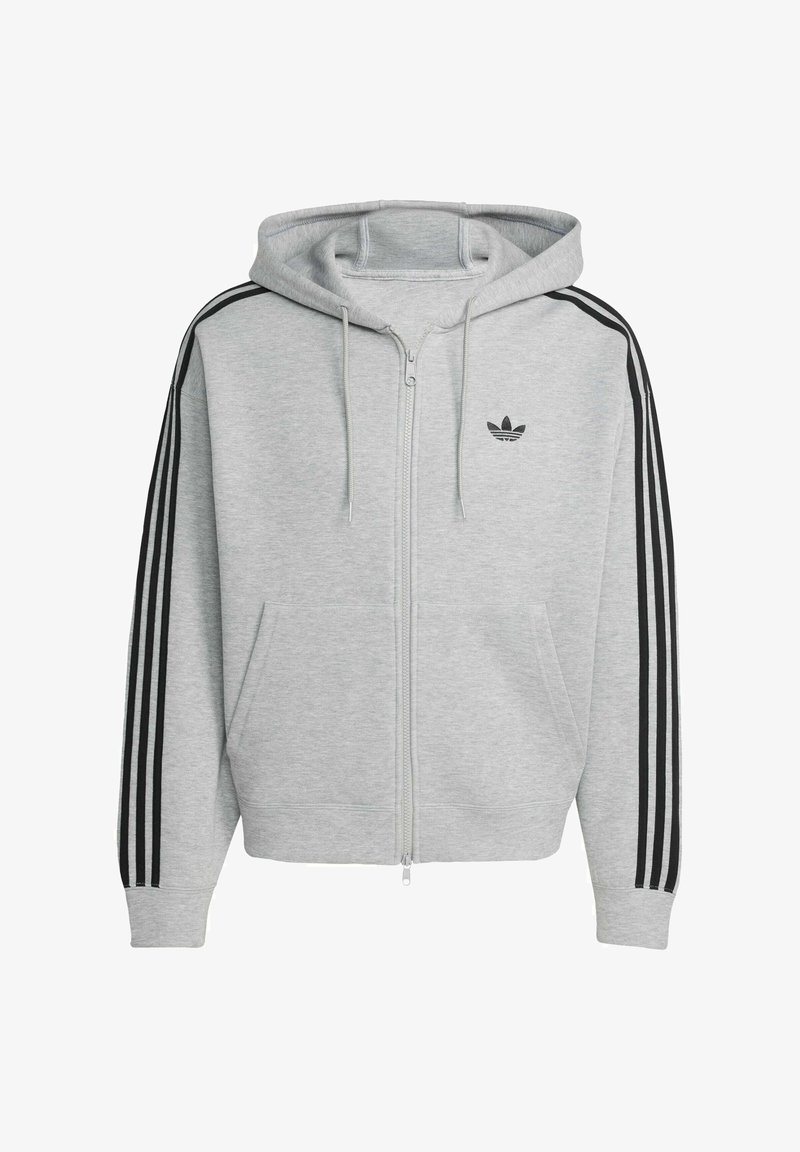 adidas Originals SPACER - Tröja med dragkedja - medium grey heather/grå ...