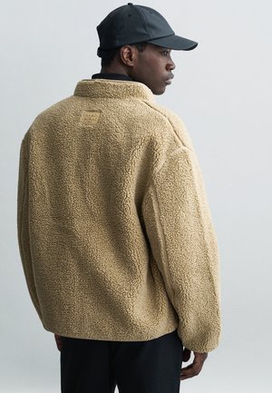 FLEECE JACKET - Φλις μπουφάν - tan beige