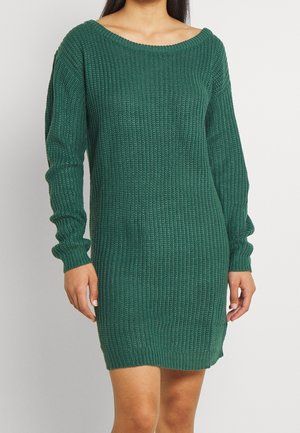 Gebreide jurk - dark green