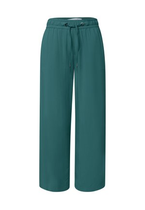 Street One, HIGH WAIST WIDE LEG HOSE IM LOOSE FIT - Pantalon classique - mediterra green