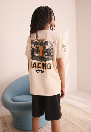 Next, REGULAR FIT - SINGLE SHORT PYJAMAS SET - Pyžamová súprava - black ecru mclaren