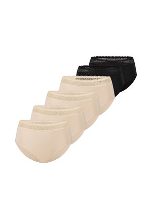 6 PACK - Trusser - beige/schwarz