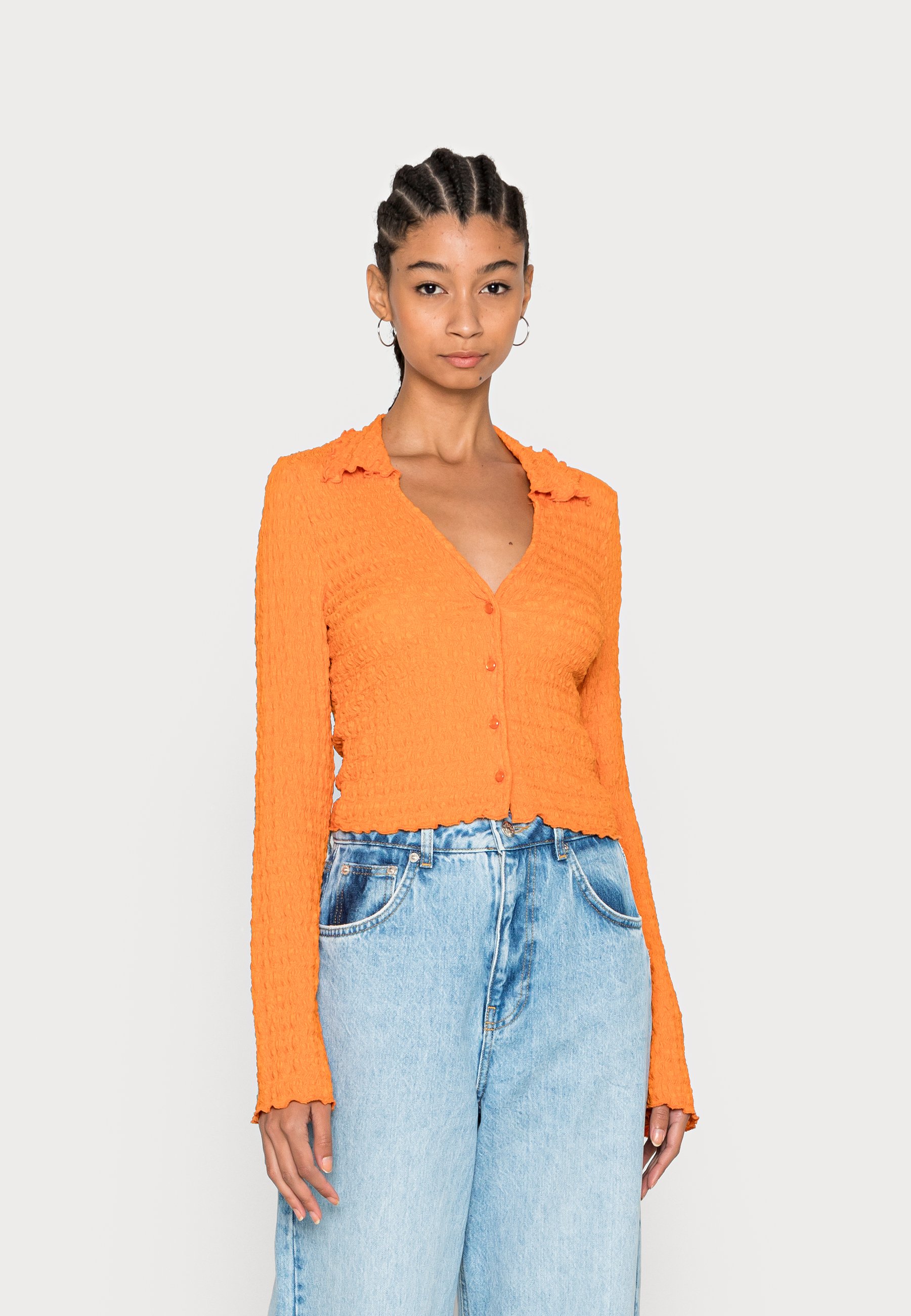 damen cardigan orange