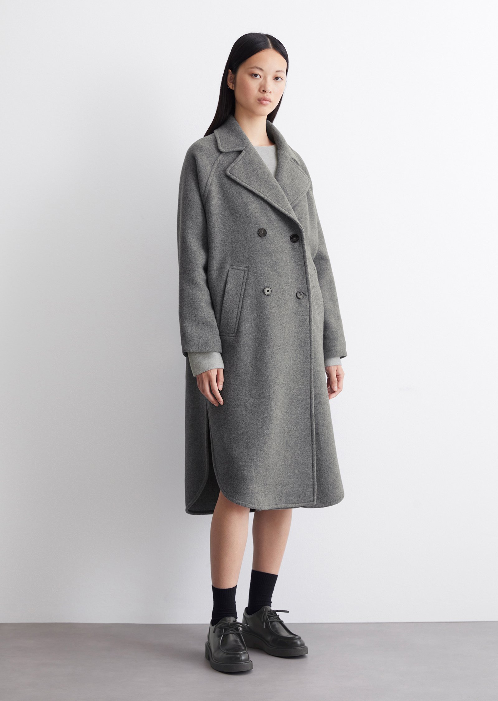 Marc O'Polo RAGLAN SLEEVE Klassischer Mantel medium stone