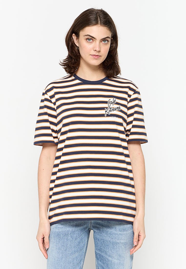 Café Kitsuné T-shirt print meerkleurig