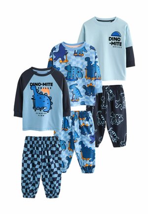 Next, REGULAR FIT 3 PACK  SET - Pigiama - orange navy dinosaur