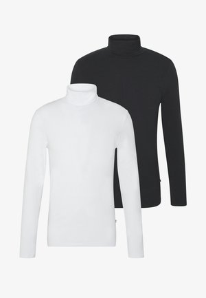 LONG SLEEVED ROLL NECK TOP 2 PACK - Hosszú ujjú felső - white/black