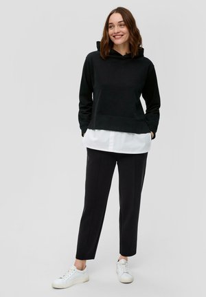 MIT LAYERING-DETAIL - Kapuzenpullover - schwarz