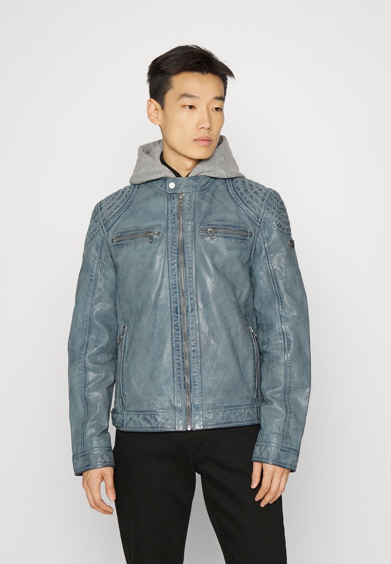 Gipsy by Mauritius BARLO - Casaco de couro - light blue